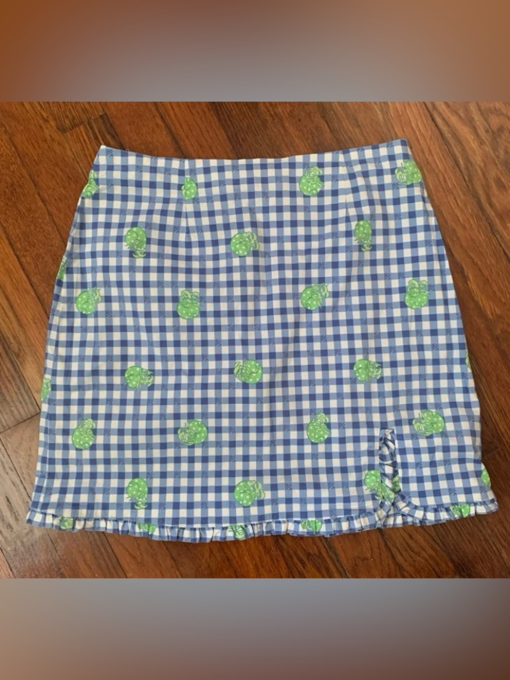 Lilly Pulitzer Gingham Hermit Crab Skirt